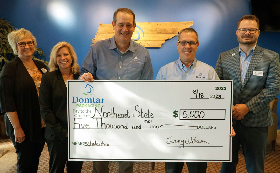 Domtar’s Kingsport Mill Donates $5,000 to Northeast State Community College