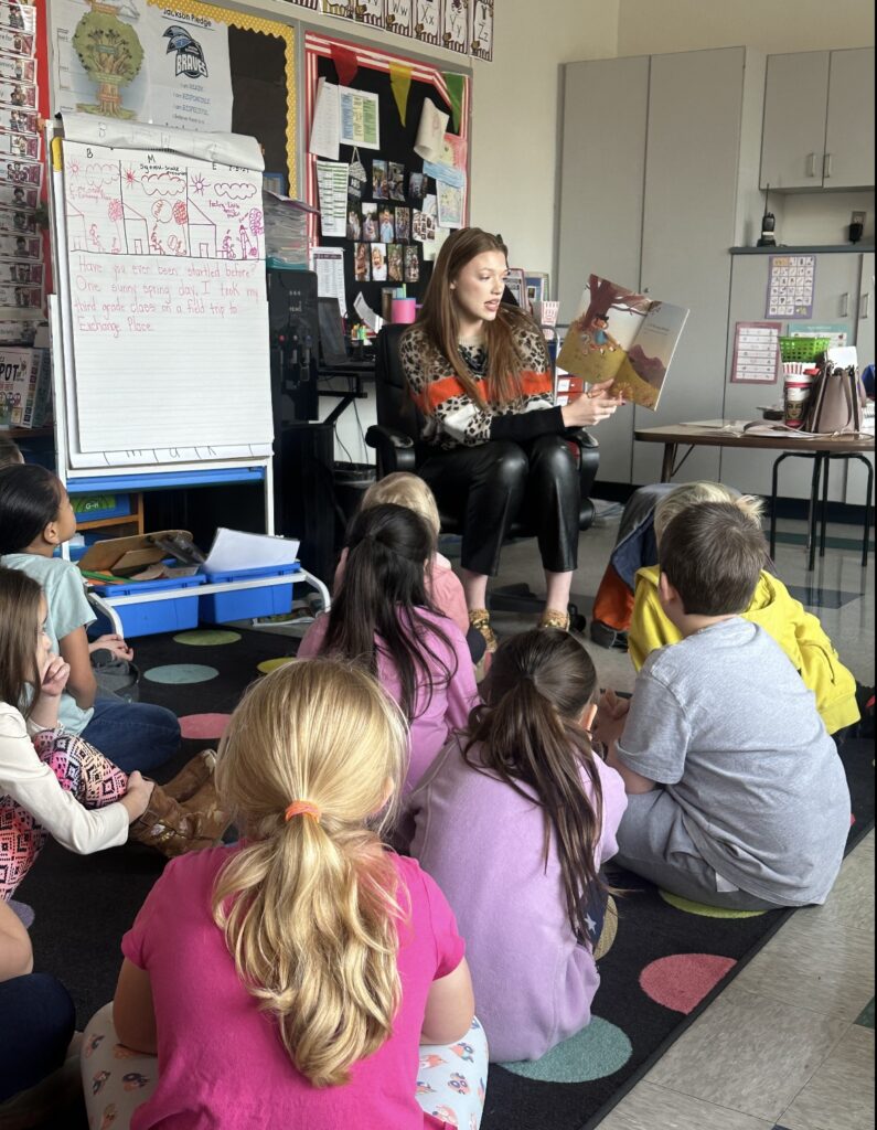 One of Ellie Southern’s favorite volunteer activities is reading to local students.