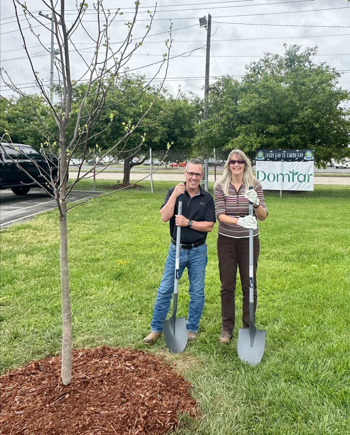 Bonnie Depew, the Kingsport Mill’s environmental manager, was honored with a Tennessee Tulip Poplar tree planted on site during a ceremony led by General Manager Troy Wilson.