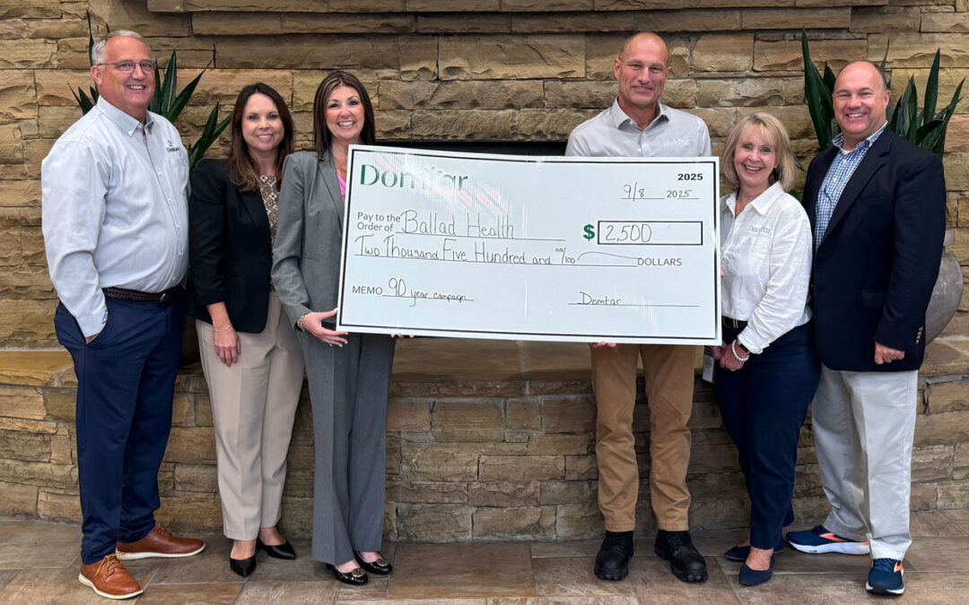 Domtar Supports Holston Valley Medical Center’s 90 Years of Service Campaign with $2,500 Contribution