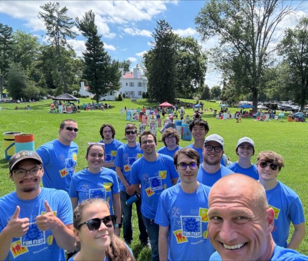 Domtar Kingsport interns at the 2026 Fun Fest Trash Barrel Paint-In at Allandale Mansion in Kingsport.